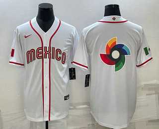 Men%27s USA Baseball Big Logo 2023 White World Classic Stitched Jersey
